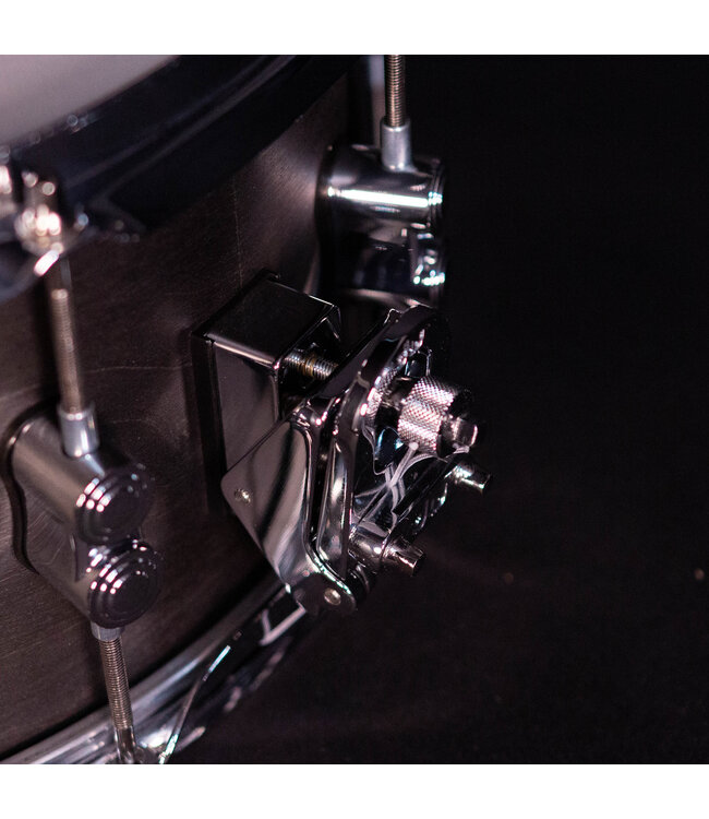 PDP Concept Series Black Wax Maple Snare, 6.5x14, Satin Black w/Chrome Hardware