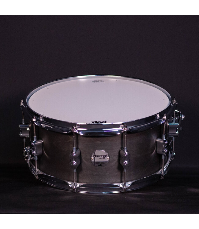 PDP Concept Series Black Wax Maple Snare, 6.5x14, Satin Black w/Chrome Hardware