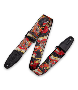 Levy's Levy's 2" Poly Guitar Strap, Japanese Dragon