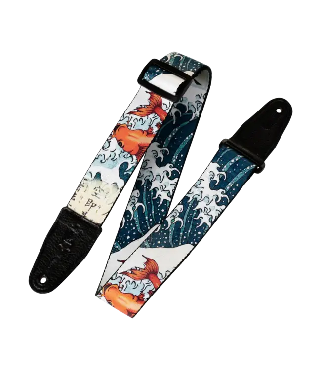 Levy's  2" Wide Poly Guitar Strap, Koi Fish