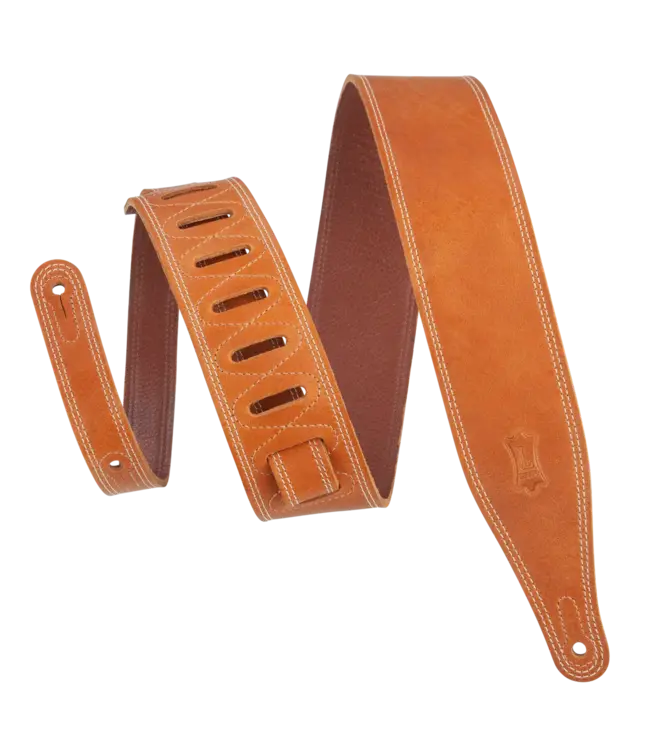 Levy's 2.5" Garment Leather Guitar Strap, Tan