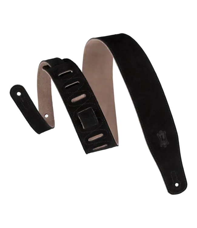 Levy's  2.5" Suede Guitar Strap, Black