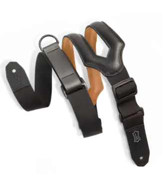 Levy's Levy's 3" Right Height RipChord™ Guitar Strap, Black