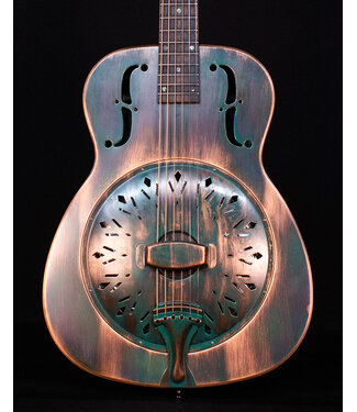 Recording King Recording King Swamp Dog Style-O Resonator, Distressed Vintage Green - USED