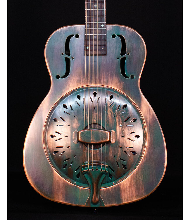 Recording King Swamp Dog Style-O Resonator, Distressed Vintage Green - USED