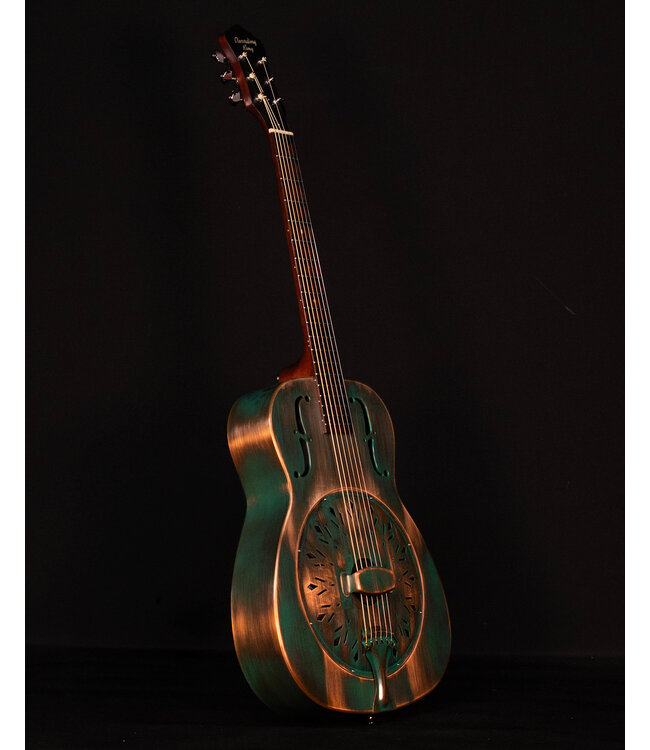 Recording King Swamp Dog Style-O Resonator, Distressed Vintage Green - USED