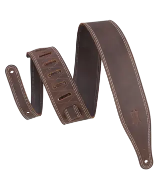 Levy's Levy's 2.5" Garment Leather Guitar Strap - Dark Brown