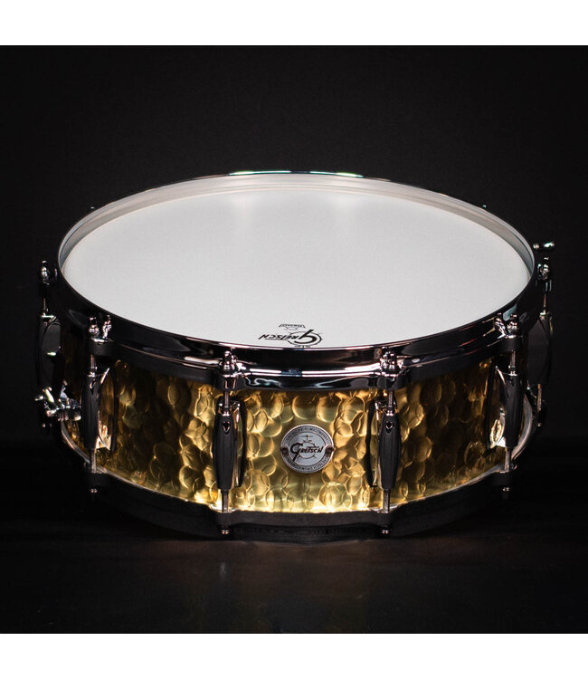 Gretsch 14" x 5" Full Range Hammered Brass Snare Drum