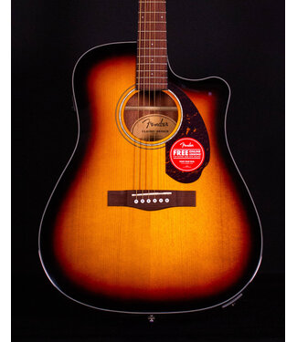 Fender Fender CD-140SCE Dreadnought, Walnut FB, Sunburst with Case