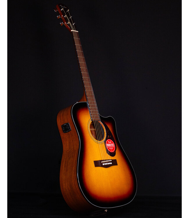 Fender CD-140SCE Dreadnought, Walnut FB, Sunburst with Case