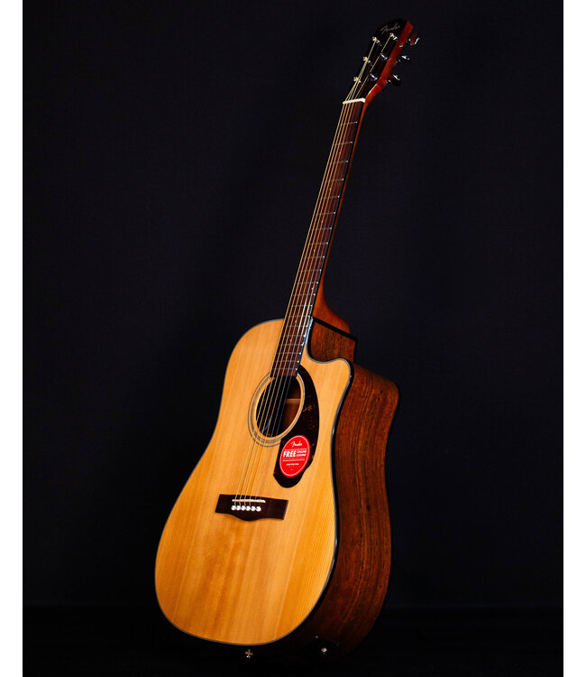 Fender CD-140SCE Dreadnought, Walnut FB, Natural with Case