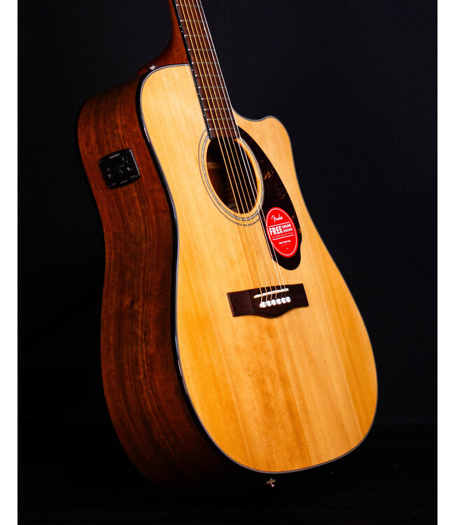 Fender CD-140SCE Dreadnought, Walnut FB, Natural with Case
