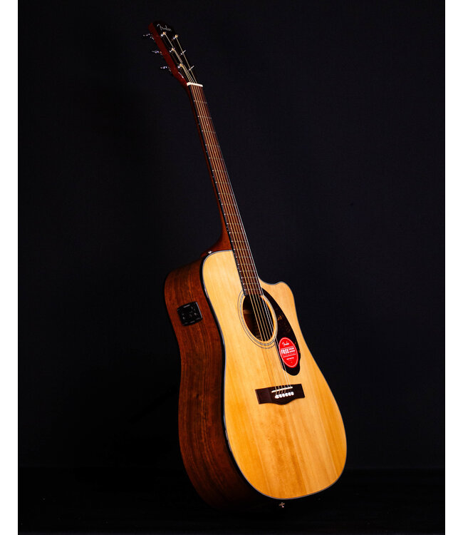Fender CD-140SCE Dreadnought, Walnut FB, Natural with Case