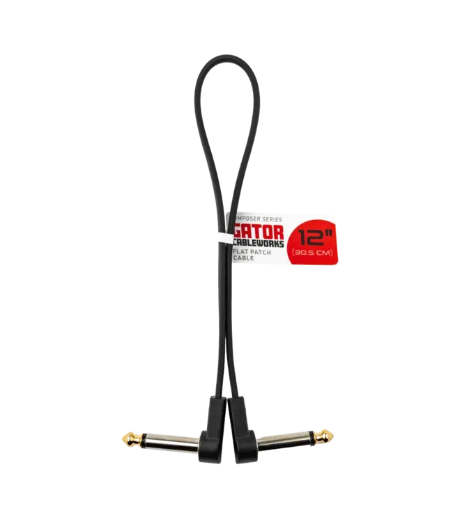 Gator Cableworks Composer Series Flat Patch Cable, Single 12 inch