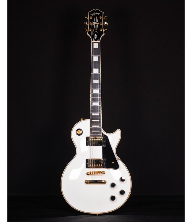 Epiphone Les Paul Custom, Alpine White, with Hardshell Case, 2021- USED