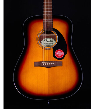 Fender Fender CD-60 Dreadnought V3 with Case, Walnut FB, Sunburst