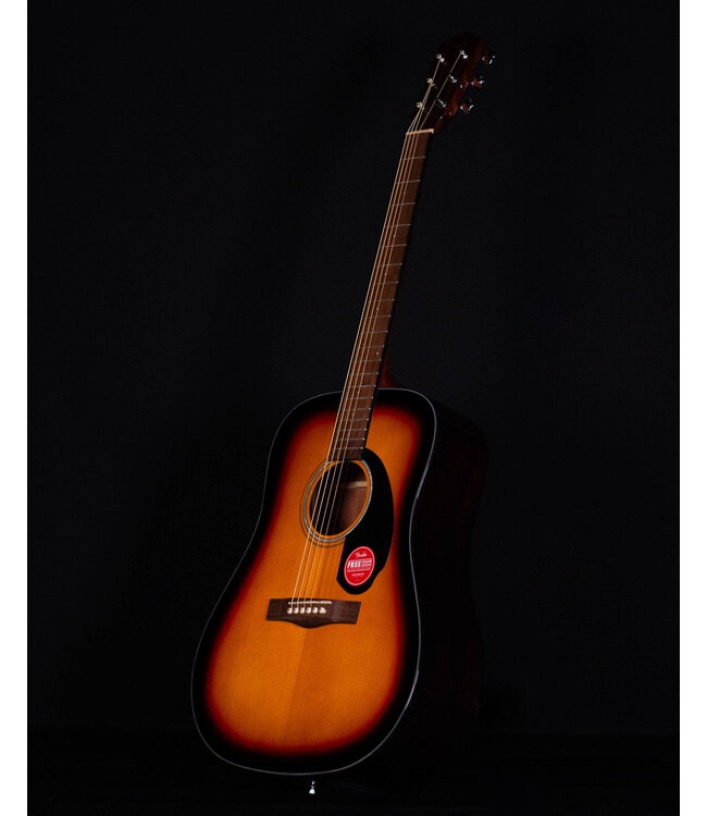 Fender CD-60 Dreadnought V3 with Case, Walnut FB, Sunburst