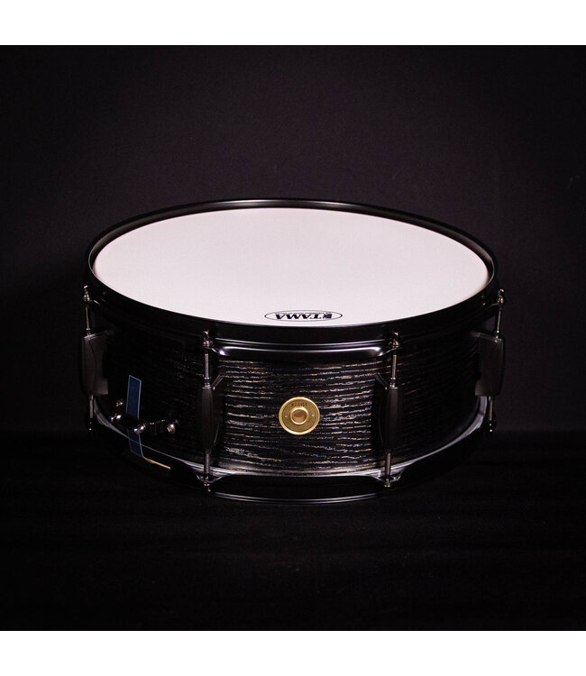 Tama 14" x 5.5" Woodworks Poplar Snare Drum, Black Oak Wrap