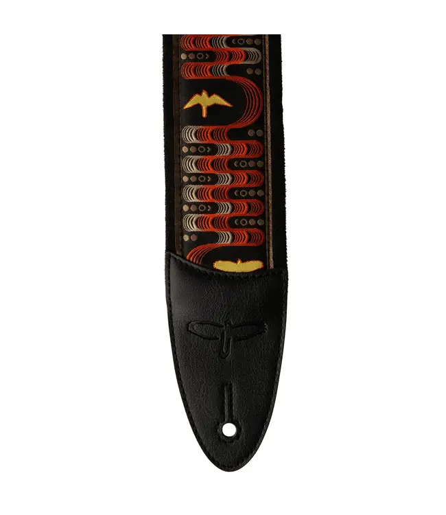 PRS Padded Guitar Strap with FLASH, Custom Jacquard Wavelength, Red