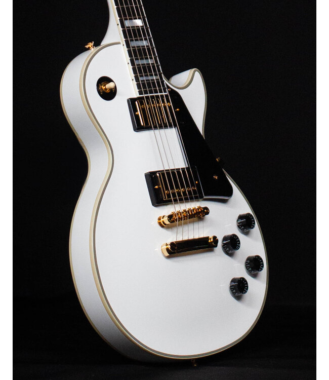 Epiphone Inspired by Gibson Les Paul Custom, Alpine White (Hardcase Included)