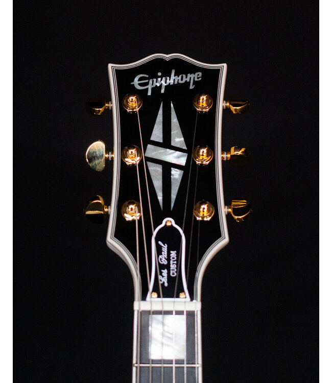 Epiphone Inspired by Gibson Les Paul Custom, Alpine White (Hardcase Included)