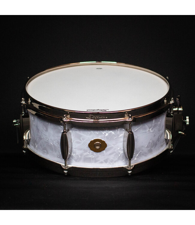 Slingerland 14" x 5.5" Radio King Artist Snare Drum, White Marine Pearl