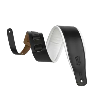Levy's Levy's 3" Top Grain Leather Guitar Straps - Tuxedo - Black / White