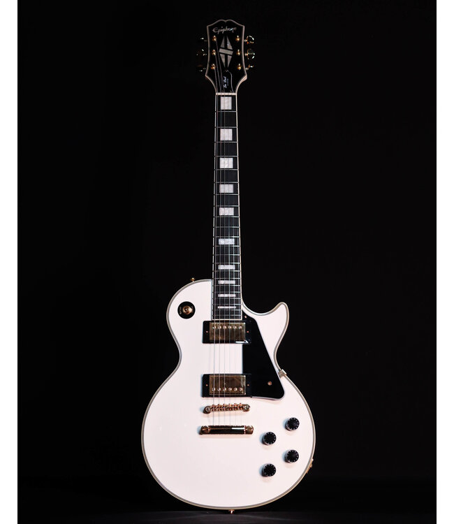 Epiphone Les Paul Custom, Alpine White (Premium Gig Bag Included)