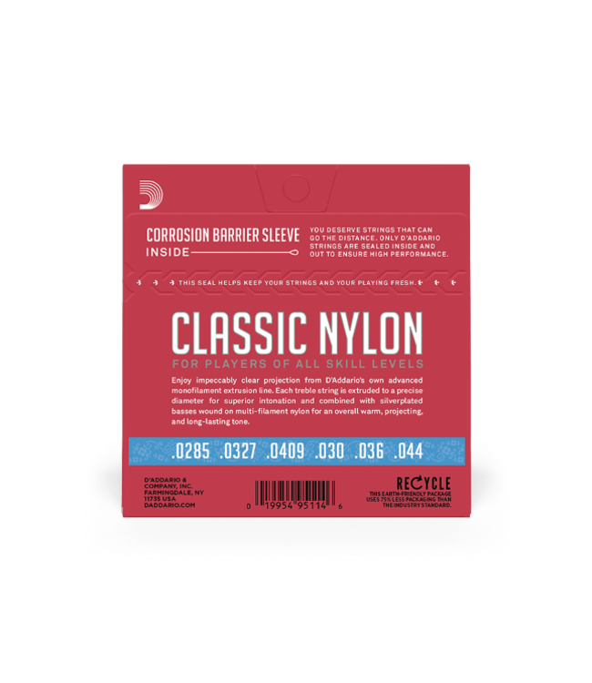 D'Addario Hard Tension, Classic Nylon Student Classical Guitar Strings