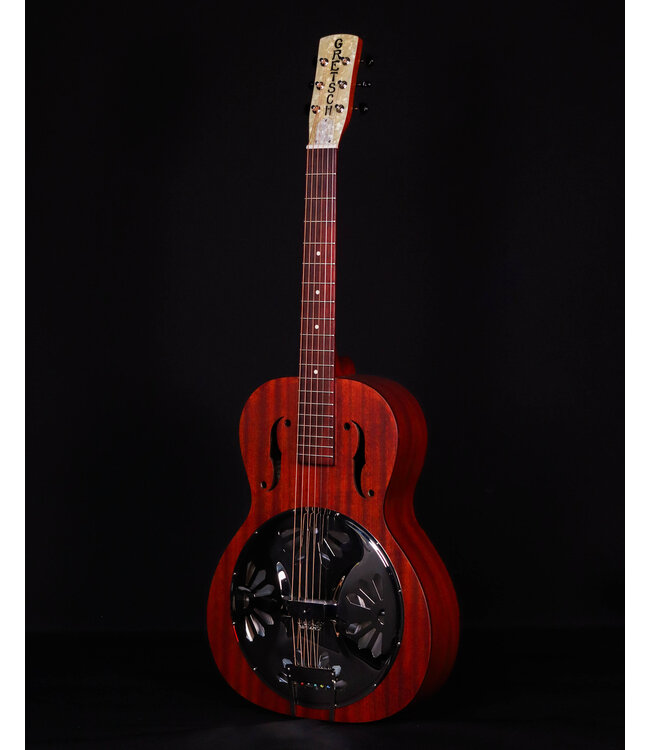Gretsch G9200 Boxcar Round-Neck, Mahogany Body Resonator Guitar, Natural