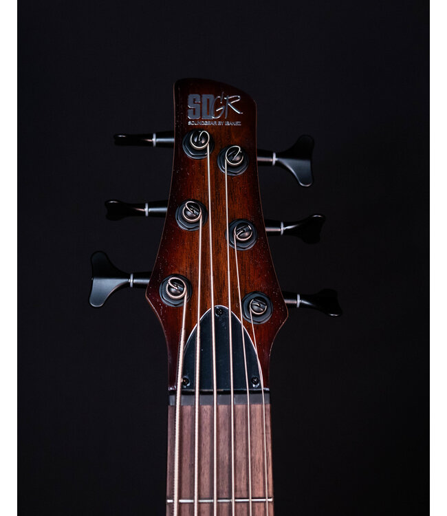 Ibanez SR506AMHL 6-String Bass, Mahogany Brown Burst Low Gloss