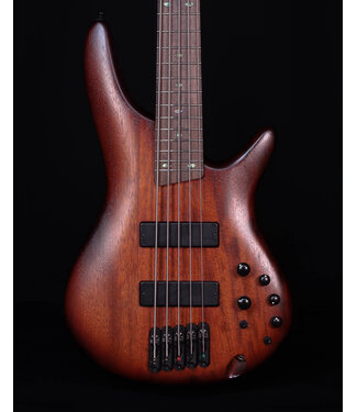 Ibanez Ibanez SR505AMHL 5-String Bass, Mahogany Brown Burst Low Gloss