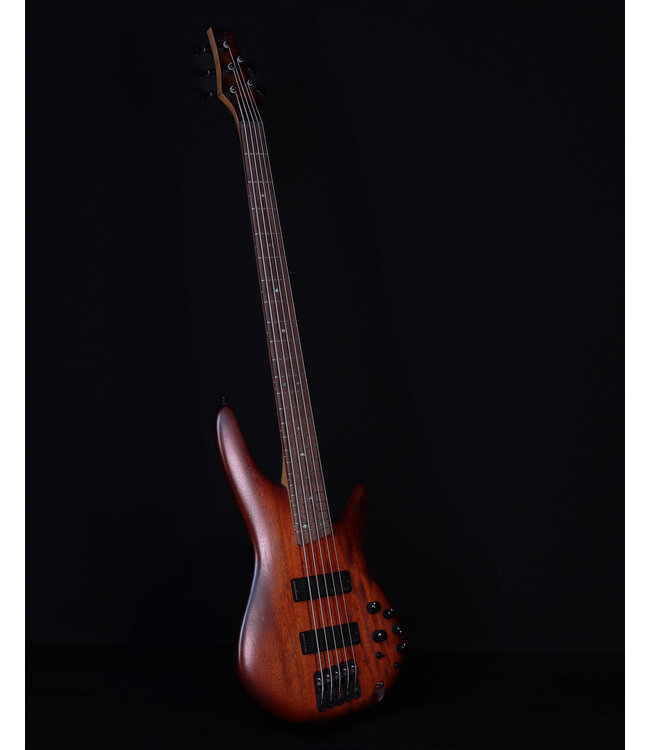 Ibanez SR505AMHL 5-String Bass, Mahogany Brown Burst Low Gloss