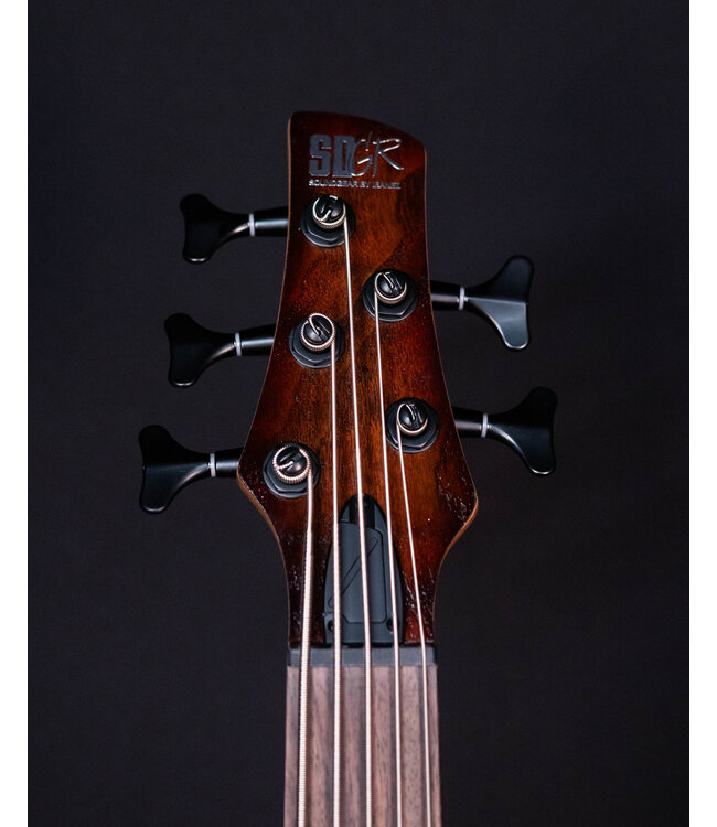 Ibanez SR505AMHL 5-String Bass, Mahogany Brown Burst Low Gloss