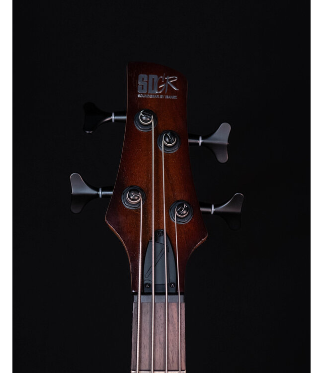 Ibanez SR500AMHL 4-String Bass, Mahogany Brown Burst Low Gloss