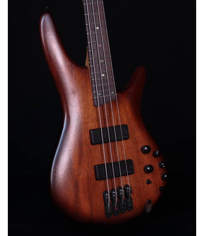 Ibanez SR500AMHL 4-String Bass, Mahogany Brown Burst Low Gloss