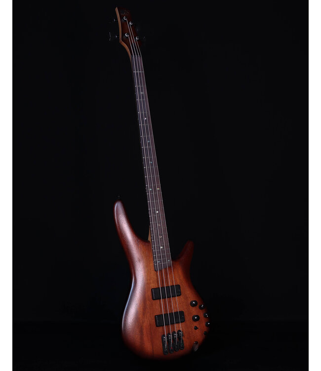 Ibanez SR500AMHL 4-String Bass, Mahogany Brown Burst Low Gloss