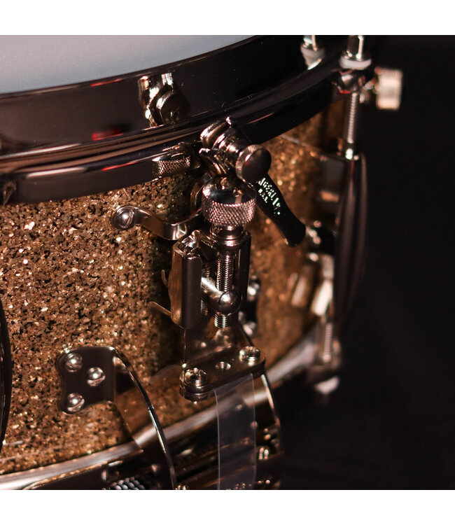 Slingerland 14" x 5.5" Radio King Solid Maple Snare Drum, Gold Glass