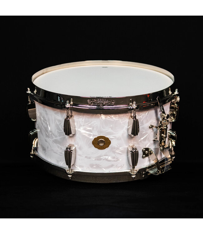 Slingerland 14" x 7" Radio King Solid Maple Snare Drum, White Marine Pearl FP