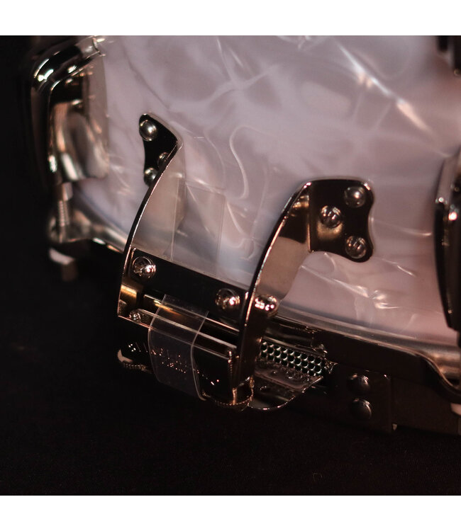 Slingerland 14" x 7" Radio King Solid Maple Snare Drum, White Marine Pearl FP