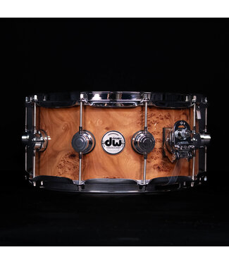Drum Workshop DW 14" x 6.5" SSC Maple Snare, Exotic Gloss Lacquer over Elm Burl