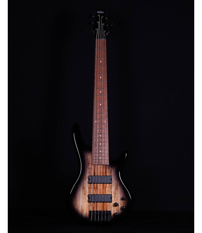 Ibanez GSR206SM 6-String Bass, Spalted Natural Grey Burst