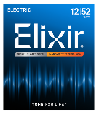 Elixir Elixir Nanoweb Electric Guitar Strings, Heavy 12-52