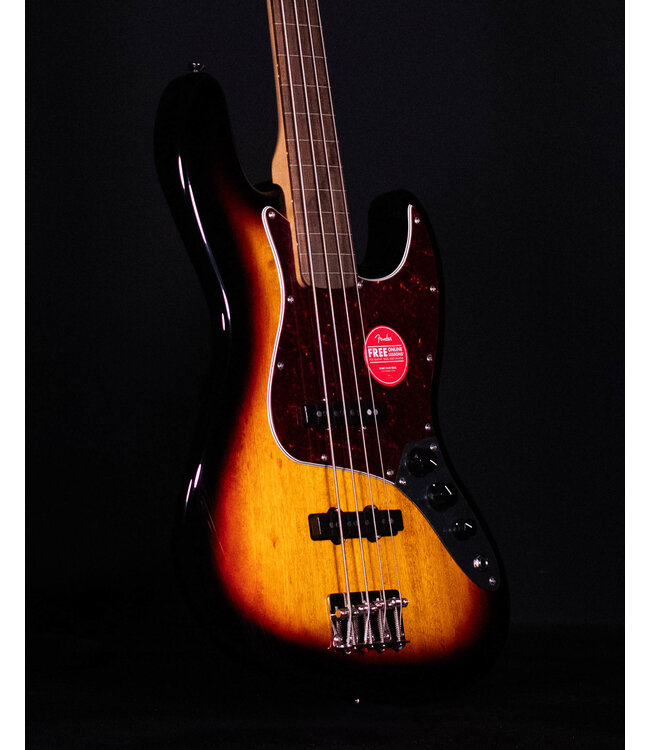 Squier Classic Vibe '60s Jazz Bass Fretless, Laurel FB, 3-Color Sunburst