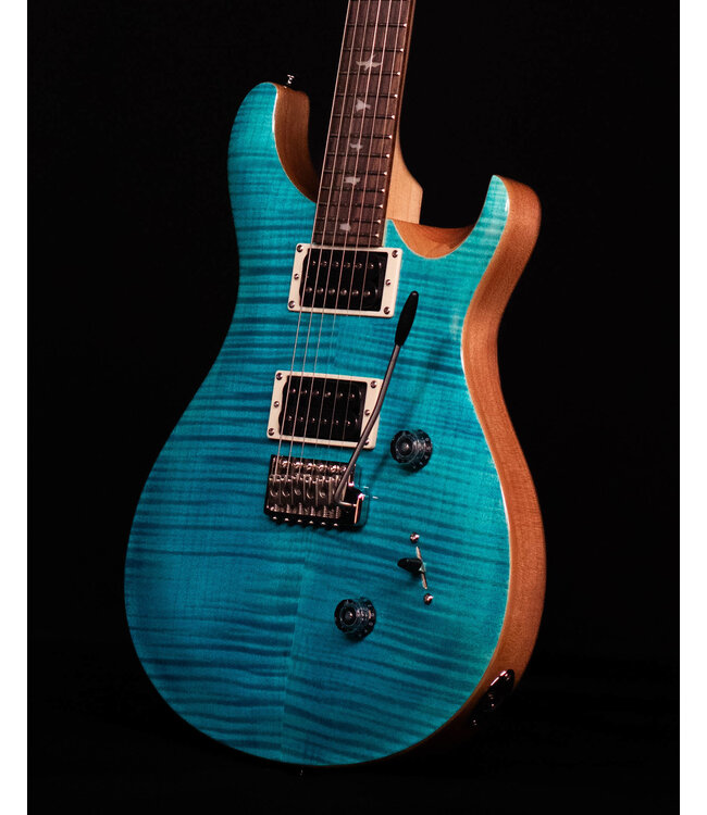 PRS SE Custom 24, Blue Matteo / Natural Back