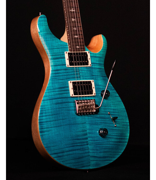 PRS SE Custom 24, Blue Matteo / Natural Back