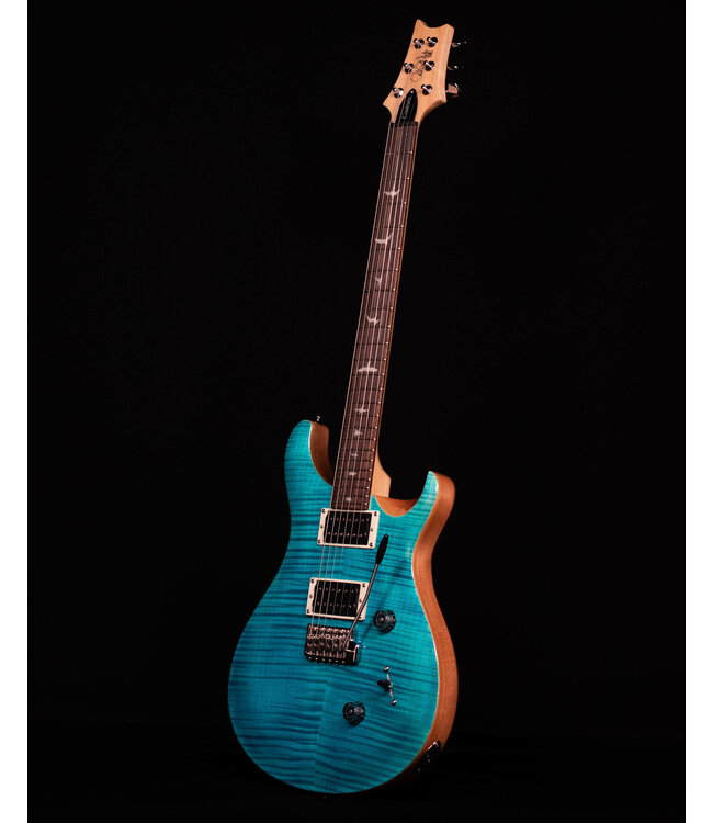 PRS SE Custom 24, Blue Matteo / Natural Back