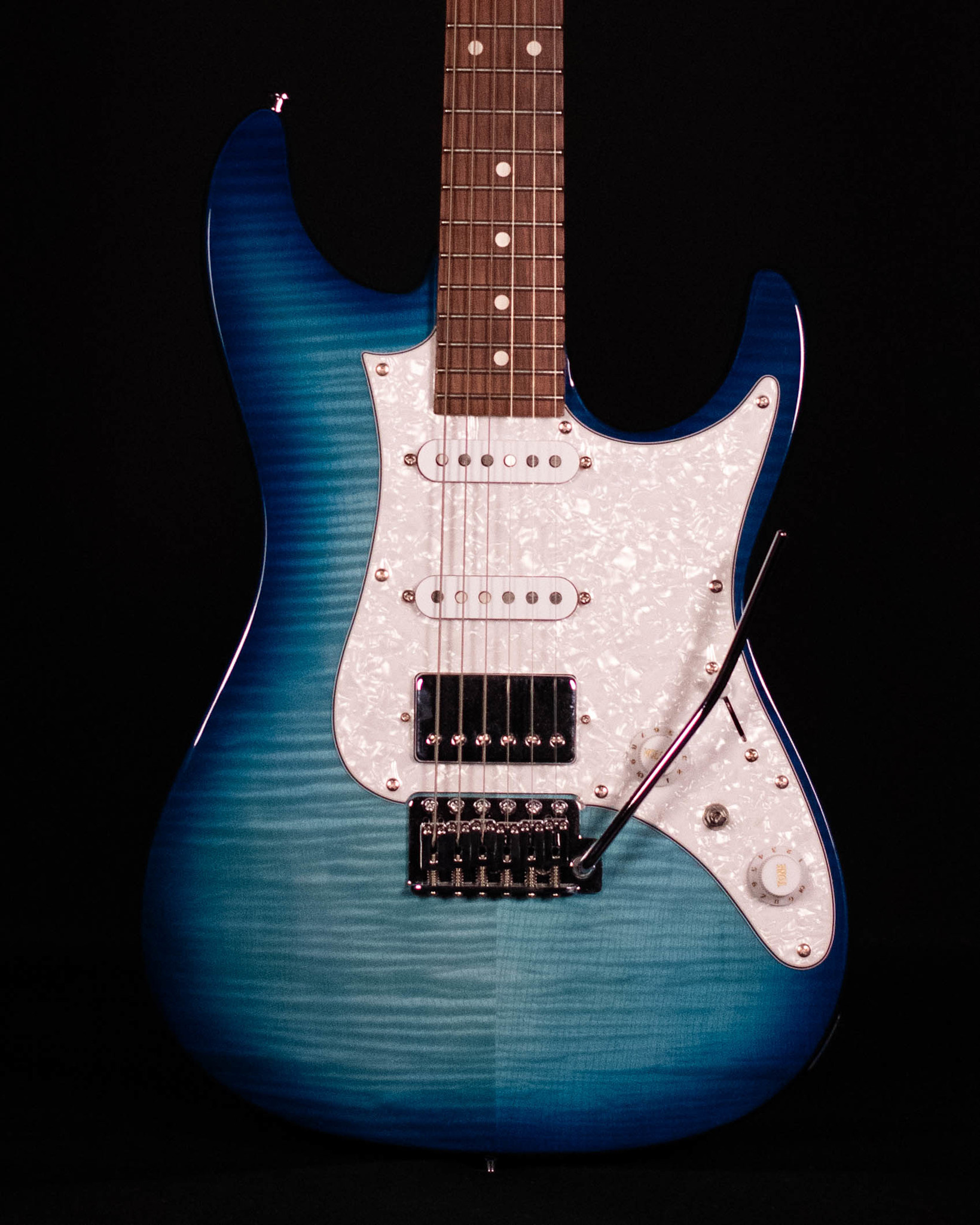 Ibanez AZ22S1F Flame Top Electric, Transparent Turquiose Burst