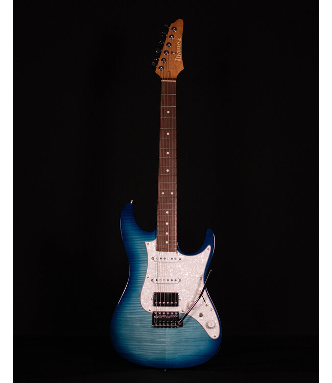 Ibanez AZ22S1F Flame Top Electric, Transparent Turquiose Burst