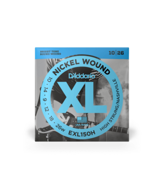 D'Addaio D'Addario EXL150H High Strung/Nashville Tuning Nickel Electric Guitar Strings, 10-26